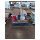 3 christmas decorations, makeup standLocated