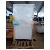 40in handicap double bor white flush exterior door