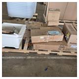 Toilet,range hood,workbench,lights,sofa,sinks