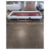 32in red 4 panel half lite exterior door