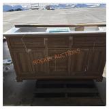 60 in vanity [cracked top]