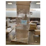 ALPINE Small-Black Fireplace Glass Firescreen