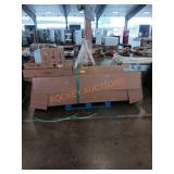 White cabinet pastry, 36" half white wall