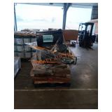 Wheel barrow, 36" white base cabinet, sub pimp