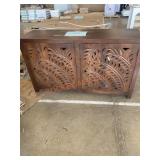 Palmeadow Carved Walnut Cabinet 36ï¿½x62ï¿½