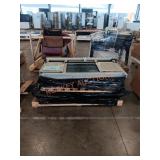 TV stand with electric fireplace with some damage