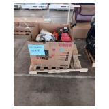 Hard hat, solar lights corded leaf blower, rags,