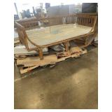 Light Honey Rattan With Cushions (Damaged Leg)