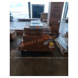 Shoe shelf, 2 bathroom mirrors, 9in white base