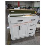White 32" bathroom vanity base