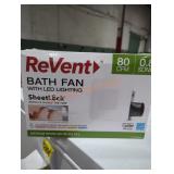 Recent bath fan with led lighting