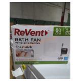 Recent bath fan with led lighting