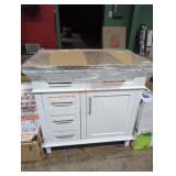 White bathroom vanity