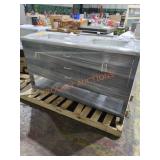 61"x35"x22" Blue Vanity With Sink Top