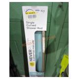 Single curved shower rod