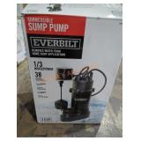 Everbilt submersible sump pump 1/3 HP