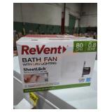 Recent bath fan with led lighting