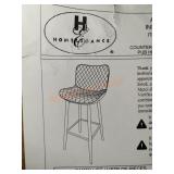 Chevre 24" Black Metal Counter Height Chair