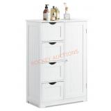 Costway 4 Drawer White Cabinet Cupboard