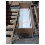 38" Tall White Wood 3-Shelf Stackable Bookcase