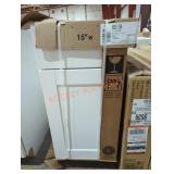 15" x 34.5" x 24" White Base Cabinet