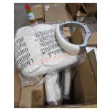 White Leather Rolling Desk Chair