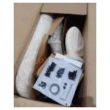 Teddy Fabric Office Chair W/ Foot Rest - Cream