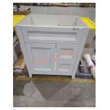 White Vanity Base w/o Top 30" x 21.5" x 34"