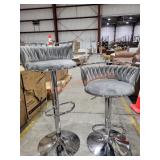 Pair of 38.7" Swivel Adjustable Height Stools