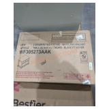 White & Walnut 2-Drawer Nightstand