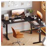 Bestier 63" Black Carbon Fiber Wood Sit/Stand Desk