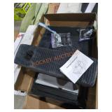 (1) Black Chair With Rolling Ottoman