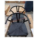 Set of 2 Chairs Black