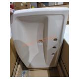 30" Wide White Sink Top For Pedestal Sink