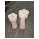 White Pottery Pillar Candle Holders