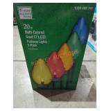 20" Multi Colored C7 LED Pathway Lights 5PK