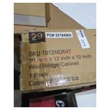 30" x 12" Antique White Wall Bridge Cabinet