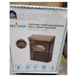 Locking Venetian Bronze Wall Mount Mailbox
