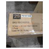 12" x 36" Antique White Wall Cabinet