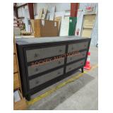 Frances Woven Rattan 6 Drawer Dresser, Black