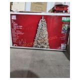 7.5ft Festive Pine Flocked LED Pre-lit Tree