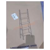 5-Shelf Ladder Bookcase - Espresso 72"