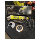 RYOBI 4-1/2" Angle Grinder W/ Rotating Rear Handle