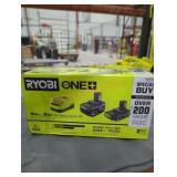 Ryobi 18v 4 ah and 2 ah lithium starter kit