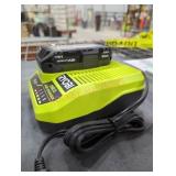 Ryobi 18v 1.5 ah battery and charger