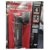 Husky rechargeable swivel-head flashlight