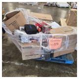 Husky bottle jack,heaters,bin of misc,home misc