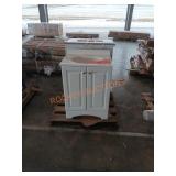 24in white vanity with white top, 30in white