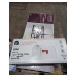 Elite white galvanized steel post mount mailbox