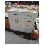 White 36" bathroom vanity base